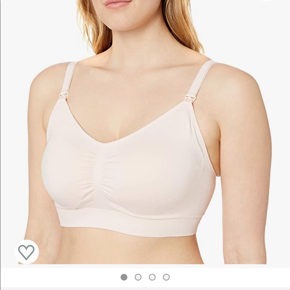 Lot of one hands free nursing bra and reusable breast pads